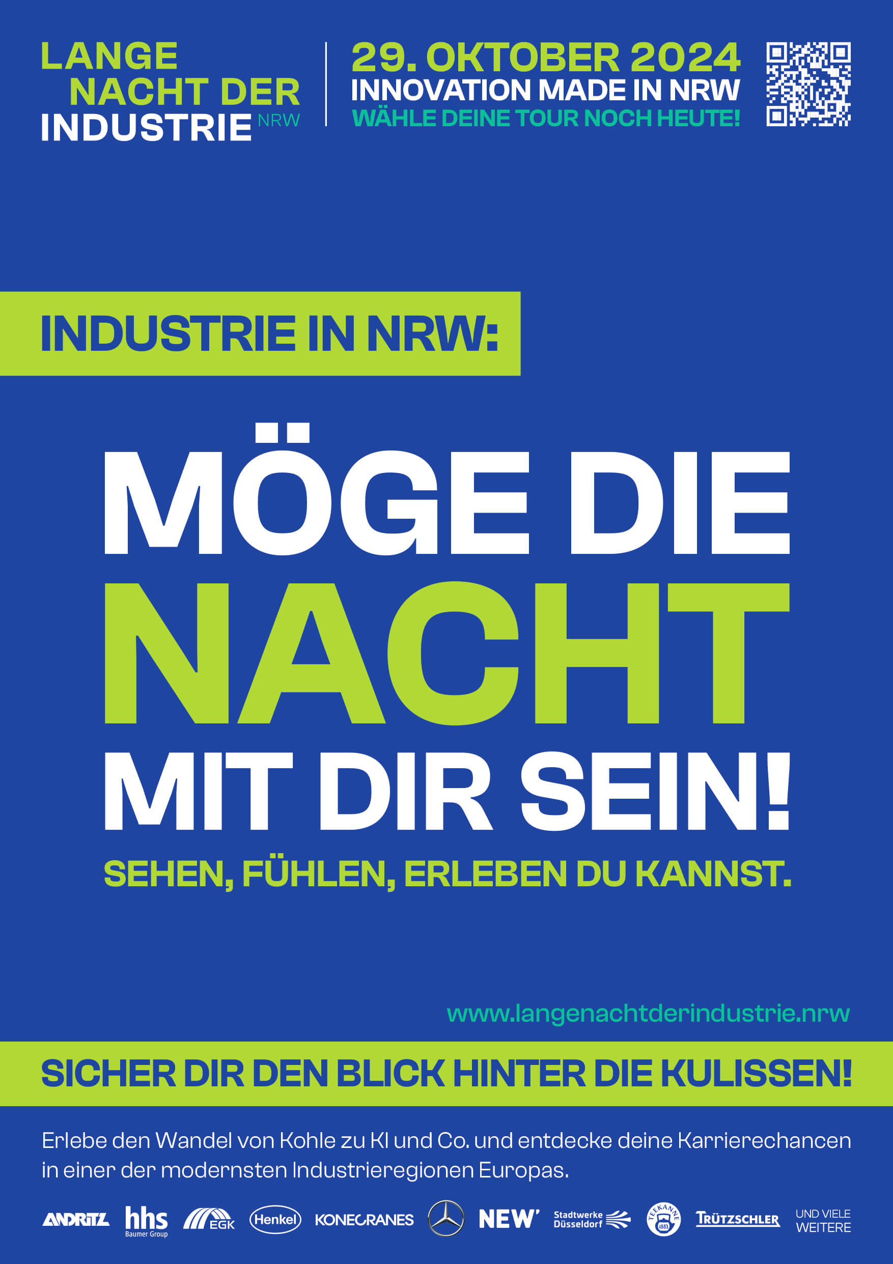 LNdI2024 Möge Die Nacht mit Dir Sein - Claim Lange Nacht der Industrie